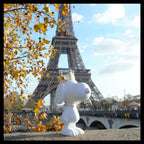 تمثال سنوبي كراون ثنائي اللون صغير - أبيض/ذهبي