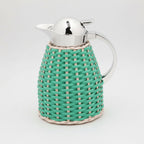 Chantilly Leather & Rattan Stainless Steel Carafe with Chrome Finish 1.0 lt