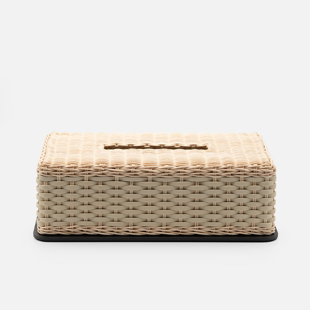 Amiens Rattan Tissue Box (Ivory)