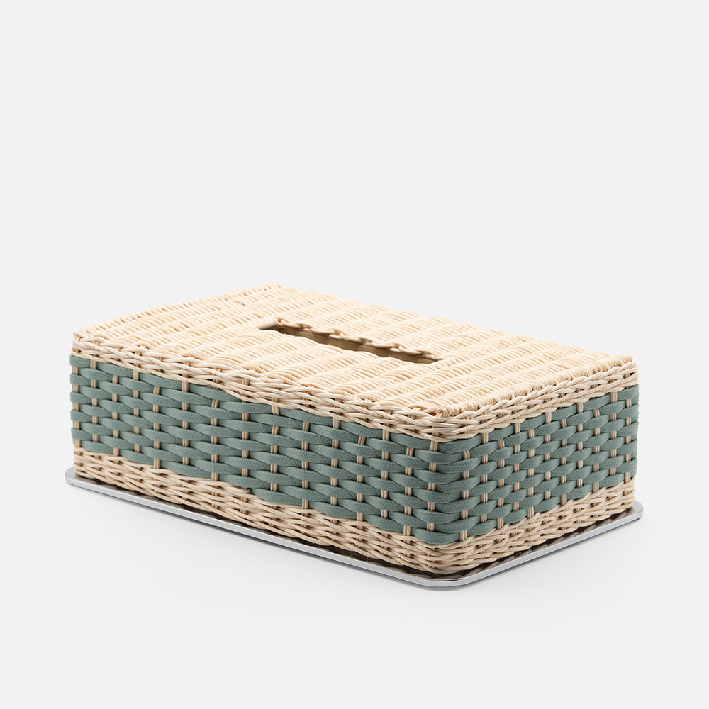 Amiens Rattan Tissue Box (Mint)