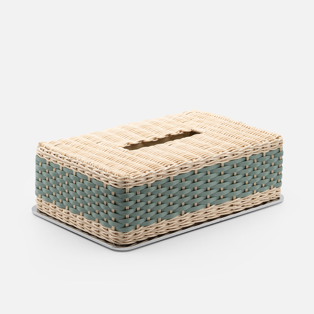 Amiens Rattan Tissue Box (Mint)