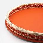 Orsay Rattan Round Tray Mango (Large)