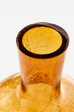 Crackled Glass Ball Body Vase - L