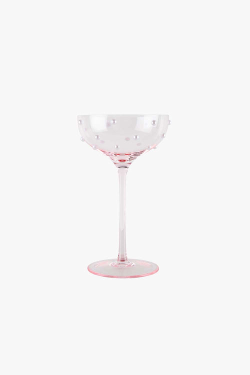 Pearl Coupe Glass, Pink