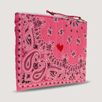 Coeur Zipper Pouchette, Strawberry