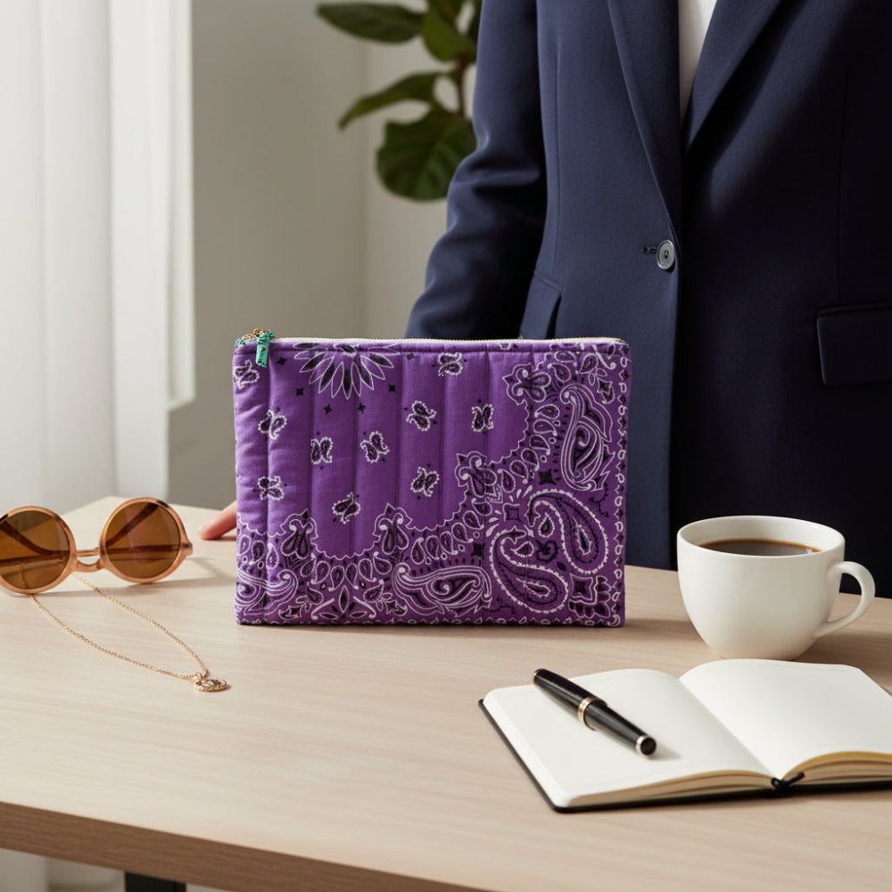 Call It Pochette Zippée Matelassé - حقيبة مبطنة بسحاب كولومبيليلاس/نعناع