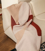 Roma Beige & Pink Wool Throw