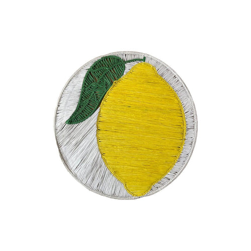 Lemon Raffia Charger Plate – 38 cm