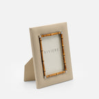 Riviere Bice Leather Frame with Chrome Details & Bamboo Trim (Small)