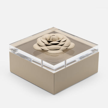 Fleur Camellia Diamonds Square Box (Large)