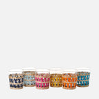 Reed Glass Tumblers – Set of 6 Multicolour
