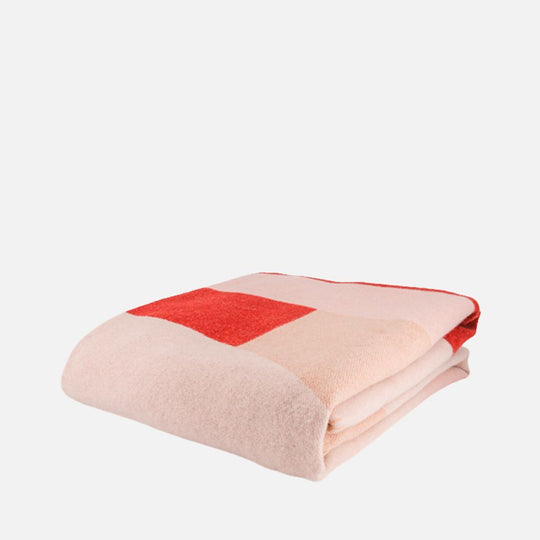 Roma Beige & Pink Wool Throw
