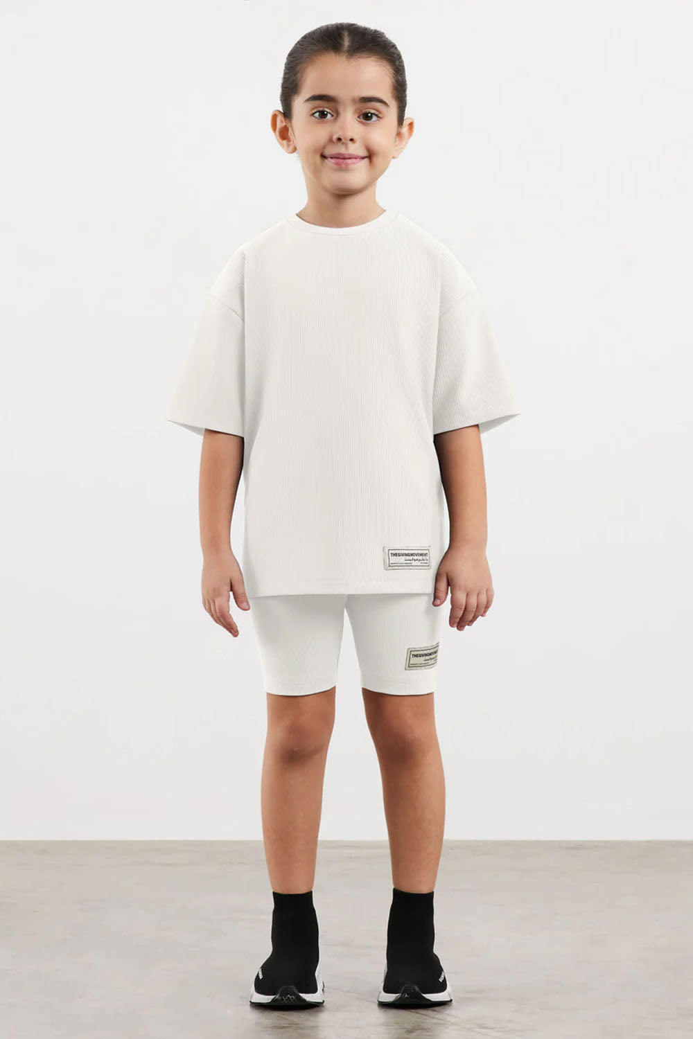 Kids Ribbed Cycling Short for Unisex
