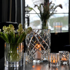 Hurricane Crystal Lamp Large – Clear Hand-Cut Crystal