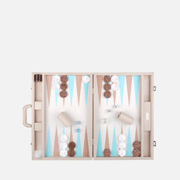 طاولة الزهر الكبيرة من نوع سحلية الرمل البيج