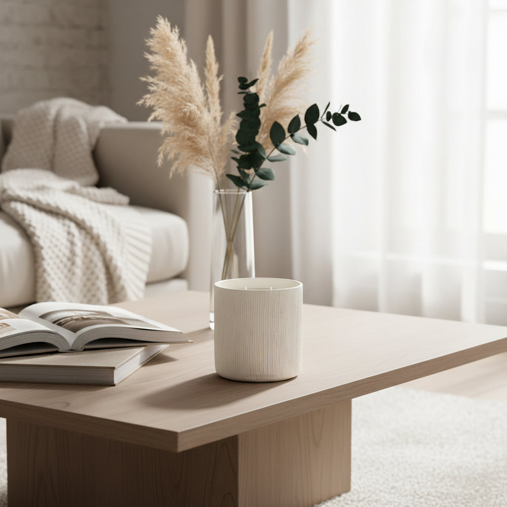 شمعة معطرة – مجموعة Strié – Blanc / SF (XL)