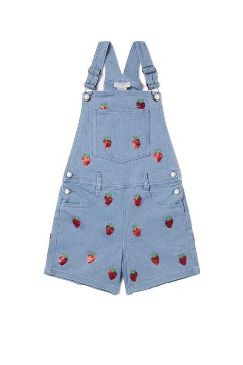 Sequins Strawberries Embro Denim