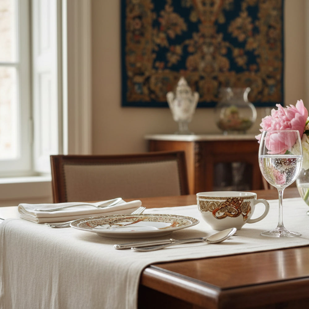 Set of 2 Tea Cups & Saucers - Wind Horses