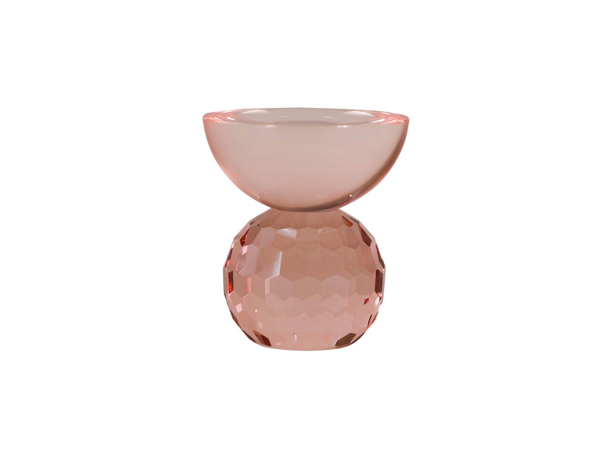 Shadow Crystal Candle Holder, Rose