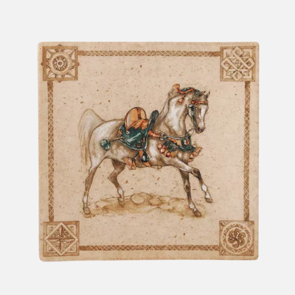 Small Square Cut - Wind Horses (17 x17cm)