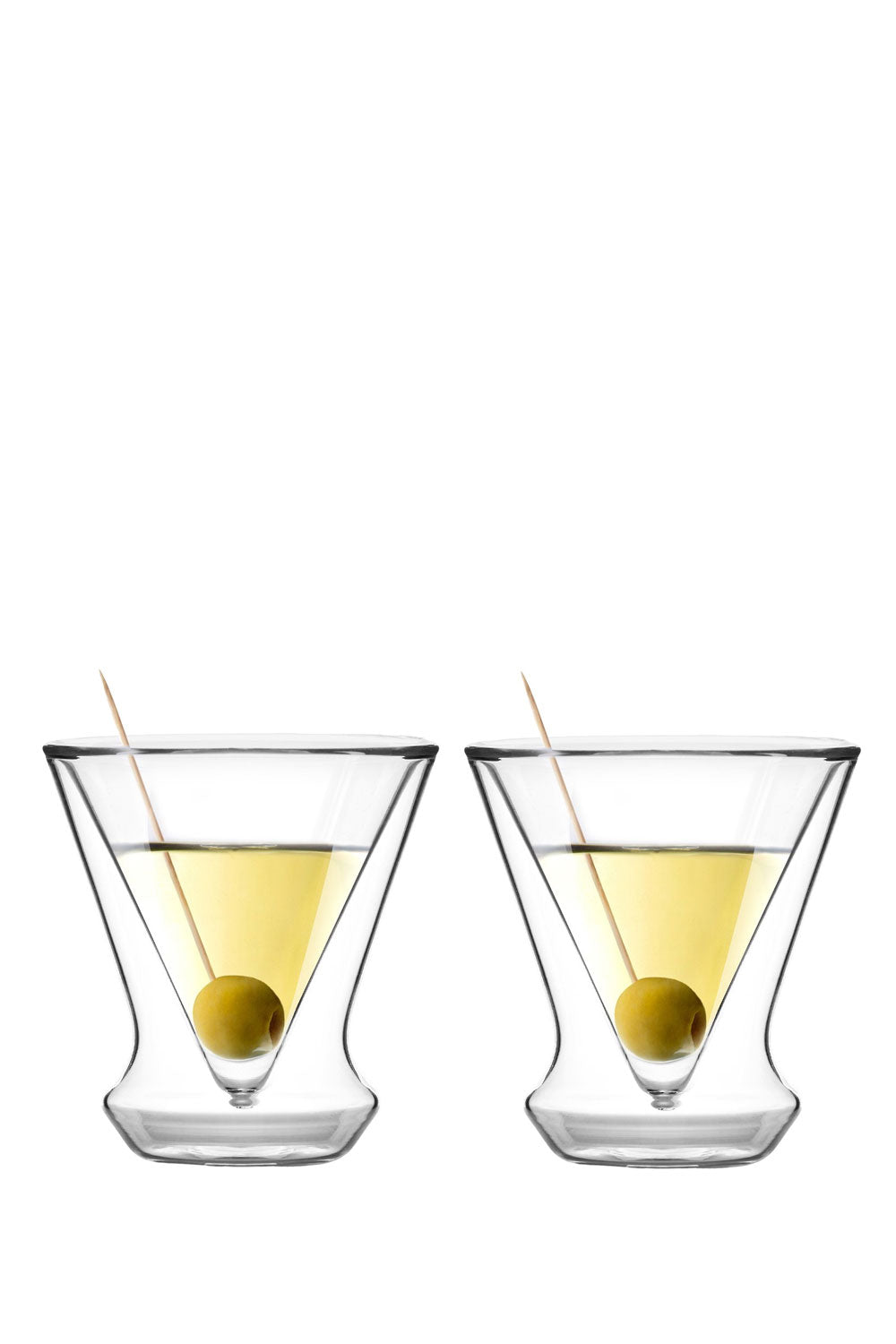 SoHo Insulated Martini Glasses (Set of 2) 7oz Double Walled Frozen