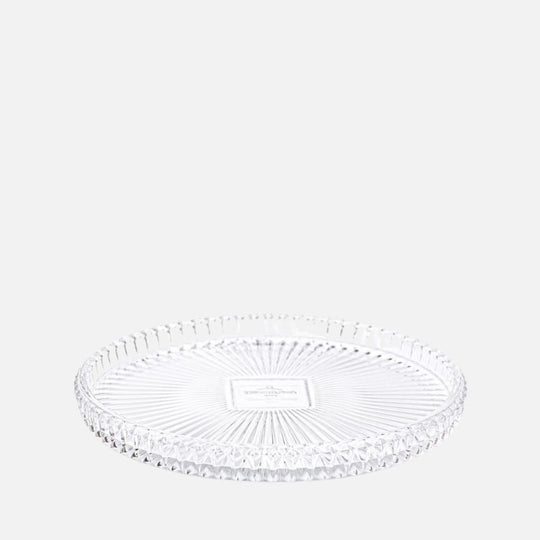 Spiral Crystal Round Tray 30cm for Home
