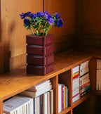 Burgundy ceramic vase