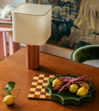 صينية تغيير حفاضات سيراميكية خضراء داكنة من تاسكا - كبيرة