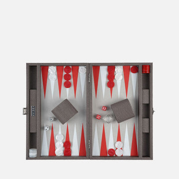 طاولة زهر متوسطة الحجم بلون رمادي داكن