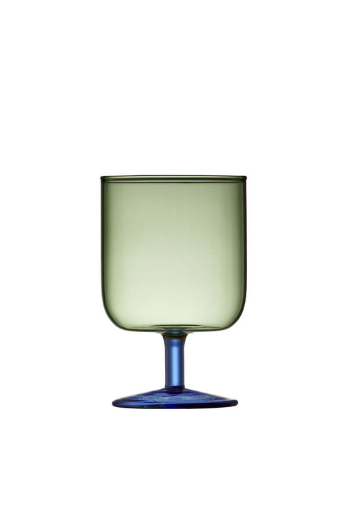 Torino Stemmed Glass, Green, 300ml, Set of 2
