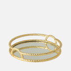 Gold Aluminium Tray – Large Decorative Home Accessory