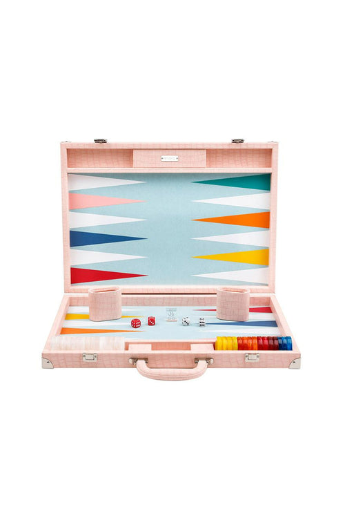 VIDO-Pink Crocodile Large Backgammon for Celebrate__x0026__Gift