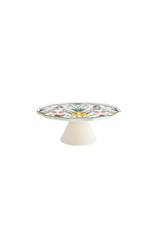 Jardin De Papillons Footed Round Cake Platter, 33cm