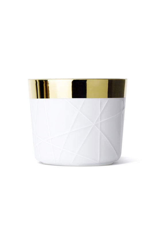 Champagne Goblet White, Rode Embossed