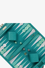 Teal Alligator Medium Backgammon