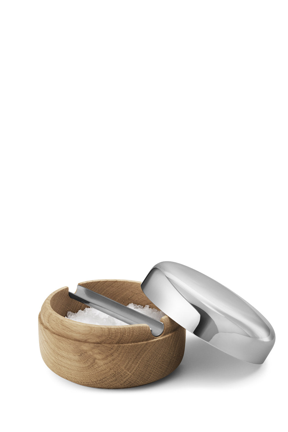 GJ Alfredo Salt Jar, Ss, Mirror & Oak Wood for Celebrate__x0026__Gift
