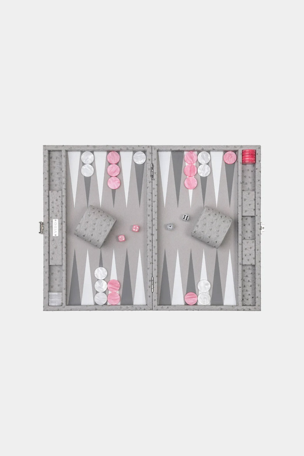 Grey Ostrich Medium Backgammon