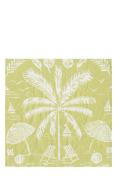 Palms And Parasols Key Lime Luncheon Napkins