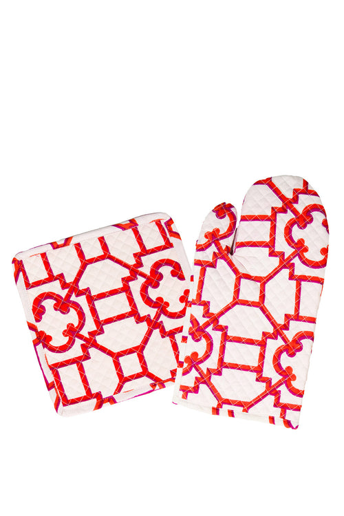 Caspari Mitt/pot holder-Fuch/ora Gar