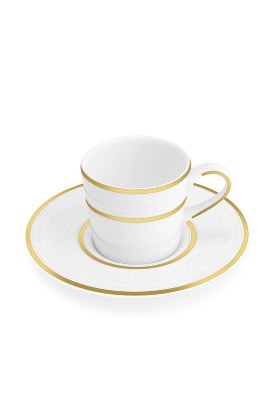 Opera White Espresso Cup & Saucer 9Cl G.B.