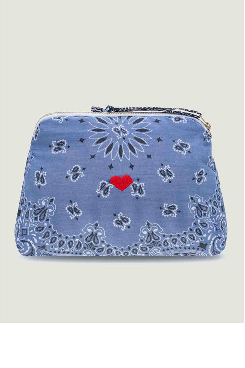 Call It Vanity Large - Coeurchambray/Navy Handcrafted Toiletry Bag