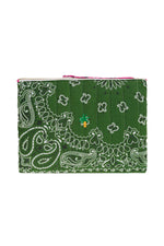 Call It Pochette Zippée Matelassé - Palmiervert Week-End/Fushia Quilted Zip Pouch