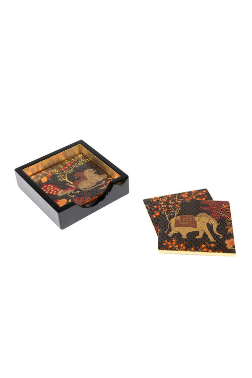 Caspari Lacquer coaster set-Le Jardi