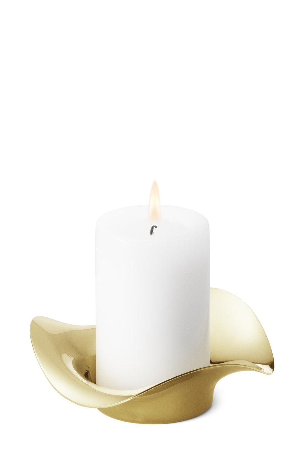 Cobra Pillar Candleholder Ss, Gold Pvd
