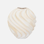 Ribbed Handmade Ceramic Vase – Sand