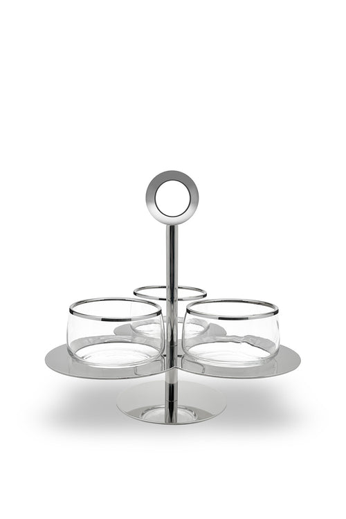 Venus Stand with 3 Bowls, Silver