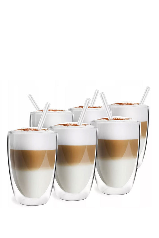 Judge Double Walled Latte Glass Set 275ml, 6 Piece