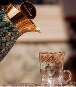 ترمس أمازونيا سعة 0.7 لتر، أوراق ذهبية ذهبية للمنزل