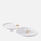 Walking Duck Plate – White/Gold Ceramic Serveware