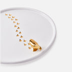Walking Duck Plate – White/Gold Ceramic Serveware